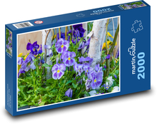 Macešky - zahrada, květ Puzzle 2000 - 90x60 cm