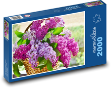 Flieder - Blumenkorb, Frühling Puzzle 2000 Teile - 90 x 60 cm