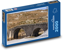 Most - řeka, oblouky Puzzle 2000 dílků - 90 x 60 cm