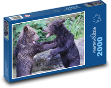 Medveď hnedý - mláďatá, hra Puzzle 2000 dielikov - 90 x 60 cm