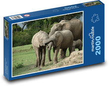 Elefant - Tier, Kenia Puzzle 2000 Teile - 90 x 60 cm
