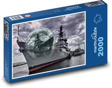 Námořní loď - moře, bublina Puzzle 2000 dílků - 90 x 60 cm