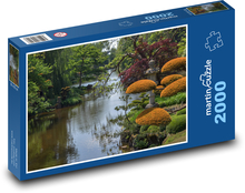 Japonská zahrada - orientální park, jezero  Puzzle 2000 dílků - 90 x 60 cm