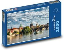 Praha - most, rieka Puzzle 2000 dielikov - 90 x 60 cm