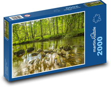 Rzeka - kamienie, drzewa Puzzle 2000 elementów - 90x60 cm