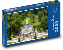 Paláce Linderhof - zahrada Puzzle 2000 dílků - 90 x 60 cm