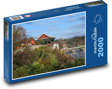 Korea - perla, dům, park Puzzle 2000 dílků - 90 x 60 cm