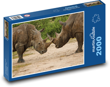 Nosorožec - zvíře, roh Puzzle 2000 dílků - 90 x 60 cm