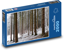 Stromy v zime - les, sneh Puzzle 2000 dielikov - 90 x 60 cm