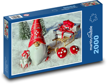 Ježiško - vianočné dekorácie, darčeky Puzzle 2000 dielikov - 90 x 60 cm