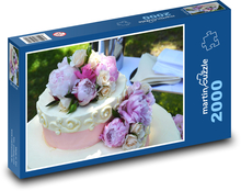 Svadobná torta - svadba, manželstvo Puzzle 2000 dielikov - 90 x 60 cm