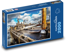 Loď - more, doprava Puzzle 2000 dielikov - 90 x 60 cm