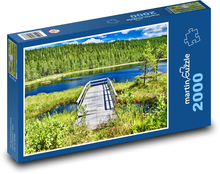 Mólo - jazero, príroda Puzzle 2000 dielikov - 90 x 60 cm