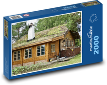 Domek - wieś, dom Puzzle 2000 elementów - 90x60 cm