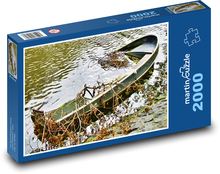Opuszczona łódź - jezioro, rzeka Puzzle 2000 elementów - 90x60 cm