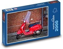 Scooter - motorcycle, red motorcycle Puzzle 2000 pieces - 90 x 60 cm