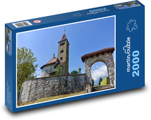 Kostol - oblúk, kameň Puzzle 2000 dielikov - 90 x 60 cm