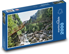 Most - rieka, príroda Puzzle 2000 dielikov - 90 x 60 cm