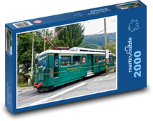 Tramvaj - vlak, lokomotiva Puzzle 2000 dílků - 90 x 60 cm