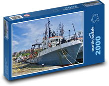 Fischerboot - Pier, Liegeplatz Puzzle 2000 Teile - 90 x 60 cm
