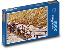 Schody ve skále - schodiště, jeskyně Puzzle 2000 dílků - 90 x 60 cm