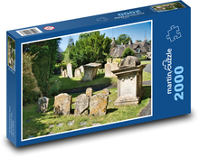 Cintorín - hroby, stredové náhrobky Puzzle 2000 dielikov - 90 x 60 cm