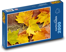 Javorové listy - podzim, příroda Puzzle 2000 dílků - 90 x 60 cm