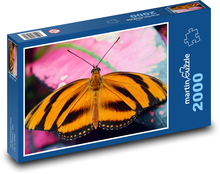 Orangefarbener Schmetterling - Flügel, Insekten Puzzle 2000 Teile - 90 x 60 cm