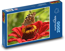 Květ - motýl, hmyz Puzzle 2000 dílků - 90 x 60 cm