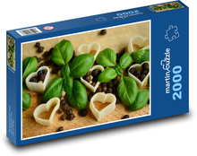 Bazalka - korenie. cestoviny Puzzle 2000 dielikov - 90 x 60 cm