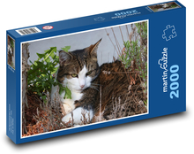 Kočka - domácí zvíře, mazlíček Puzzle 2000 dílků - 90 x 60 cm
