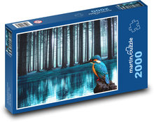 Eisvogel - Vogel, Bäume Puzzle 2000 Teile - 90 x 60 cm