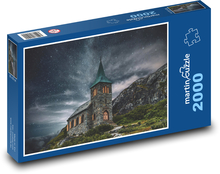 Hrad - noc, hvězdy Puzzle 2000 dílků - 90 x 60 cm