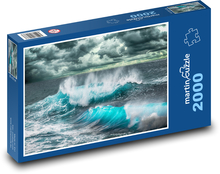 Waves at sea - ocean, clouds Puzzle 2000 pieces - 90 x 60 cm