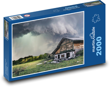 Dom na samote - búrka, mraky Puzzle 2000 dielikov - 90 x 60 cm