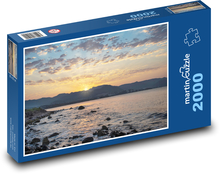 Západ slunce u moře - soumrak, pobřeží Puzzle 2000 dílků - 90 x 60 cm