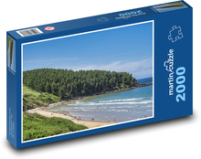 Turisti na pláži - more, pobrežie Puzzle 2000 dielikov - 90 x 60 cm