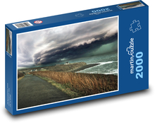 Landschaft am Meer - Straße, Wolken Puzzle 2000 Teile - 90 x 60 cm