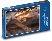 Fantasie - Feuer, Drache Puzzle 2000 Teile - 90 x 60 cm