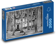 Haus im Wald - Bäume, Krähe Puzzle 2000 Teile - 90 x 60 cm