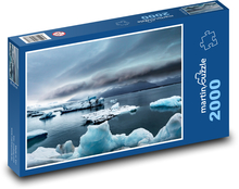 Ledové kry - moře, oceán v noc Puzzle 2000 dílků - 90 x 60 cm
