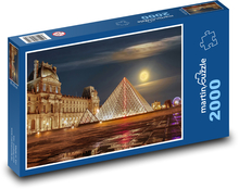 Architekrua - noční město, měsíc Puzzle 2000 dílků - 90 x 60 cm