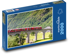 Švýcarsko - Rétská Železnice Puzzle 2000 dílků - 90 x 60 cm