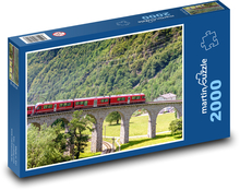 Schweiz - Rétská Železnice Puzzle 2000 Teile - 90 x 60 cm