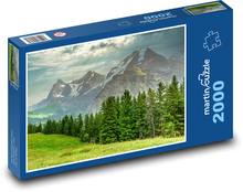 Alpy - příroda, krajina Puzzle 2000 dílků - 90 x 60 cm