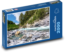 Švýcarsko - Rýnská rokle  Puzzle 2000 - 90x60 cm