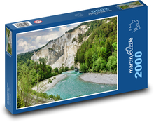 Švajčiarsko - príroda, voda, hory Puzzle 2000 dielikov - 90 x 60 cm