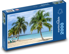 Jamajka - palmy, morze Puzzle 2000 elementów - 90x60 cm