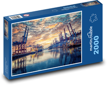 Port - Container cranes Puzzle 2000 pieces - 90 x 60 cm