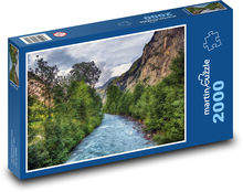 Fluss - Berg, Natur Puzzle 2000 Teile - 90 x 60 cm